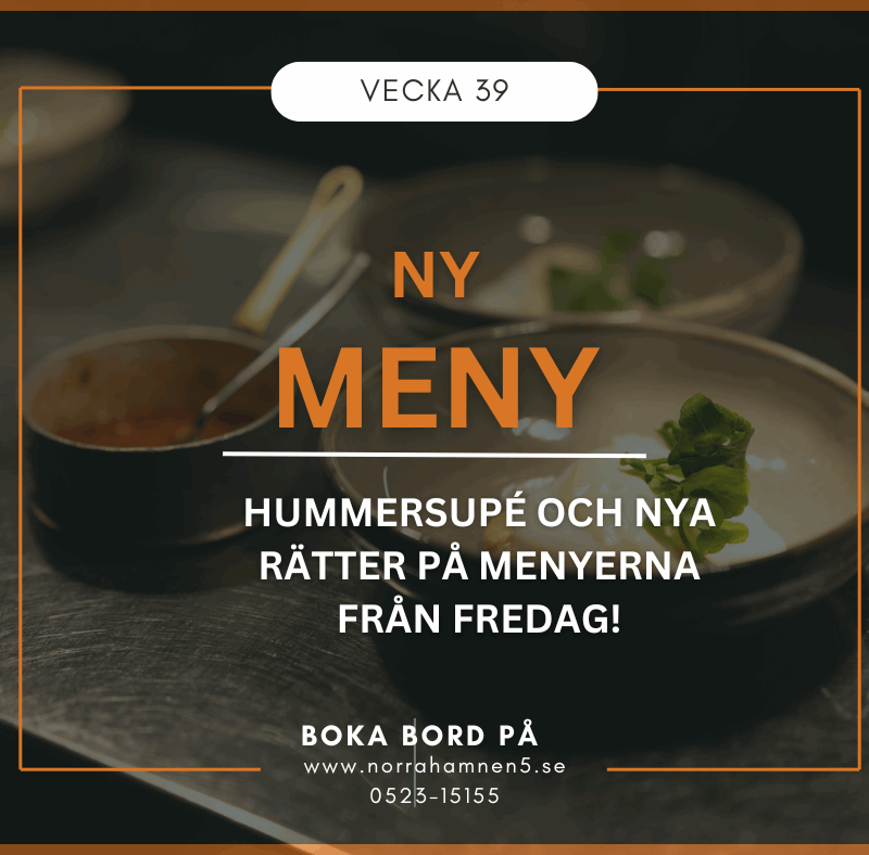 VECKA 39 – NY MENY