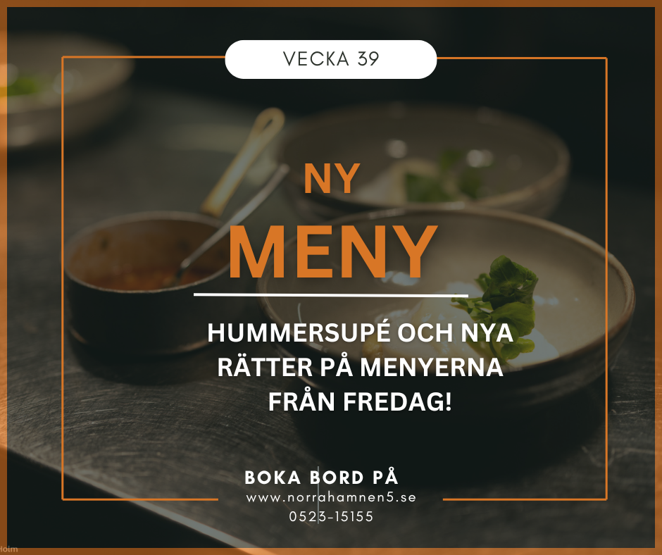 VECKA 39 – NY MENY